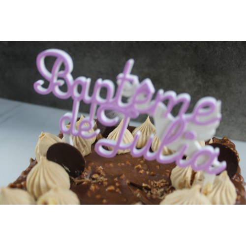 Caketopper Colombe Personnalisé - Baptême ou Décoration