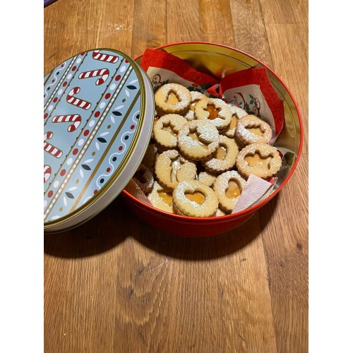 Sapin, Pain d'épice, Étoile filante, Coeur, contour cannelé simple - Biscuits fourrés - Lot de 5 emporte-pièces