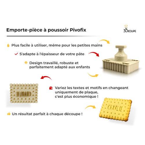 Emporte-pièce personnalisable PivoFix – Modèle Colombe