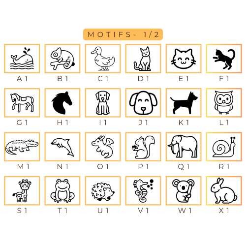 Emporte-pièce personnalisable PivoFix – Modèle Animaux