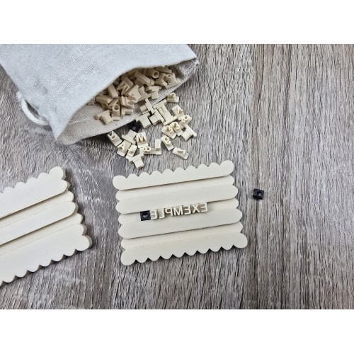 Emporte-pièces à poussoir - Reglette avec alphabet - Messages à composer