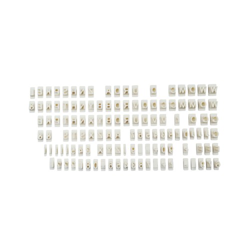 Emporte-pièces à poussoir - Reglette avec alphabet - Messages à composer