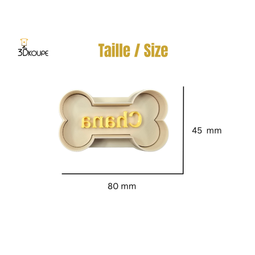 Emporte-pièce os de chien Pivofix - 1 ligne personnalisable