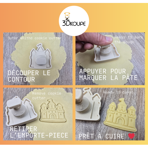 Emporte-pièces de Noël – Lot de 6 designs – Avec poussoir